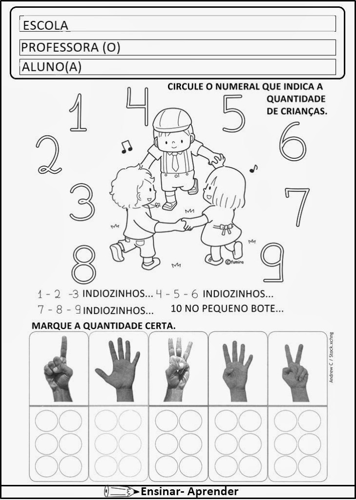 As melhores atividades de matemática 1° ano para imprimir com exercícios de soma com dedinhos, contendo questões organizados e de fácil entendimento para os alunos já que possui imagens ilustrativas que pode ser colorida a critério do professor.