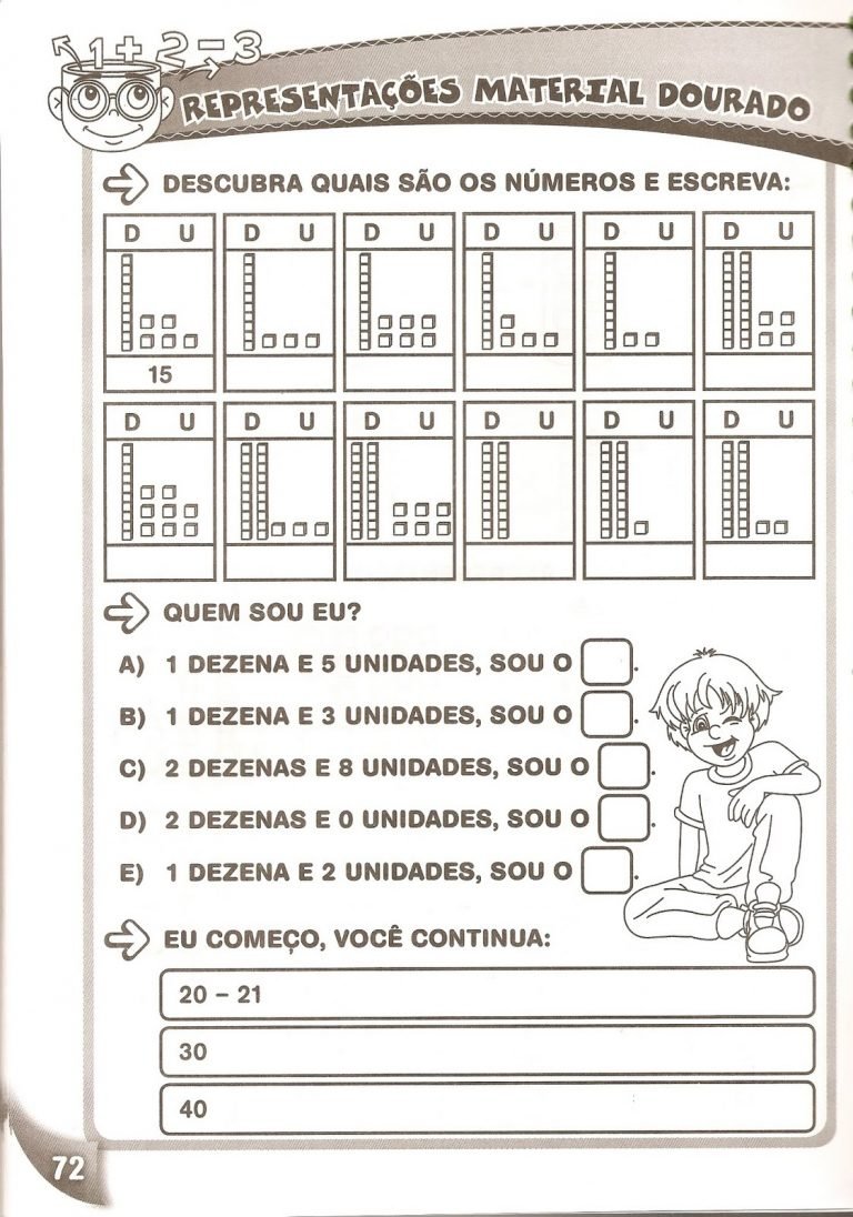 Atividades de Matemática dezena e unidade para imprimir - 1º ano