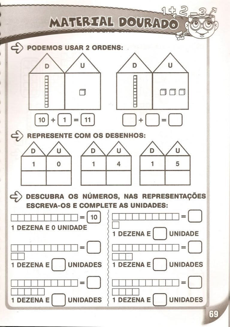 Atividades de Matemática dezena e unidade para imprimir - 1º ano