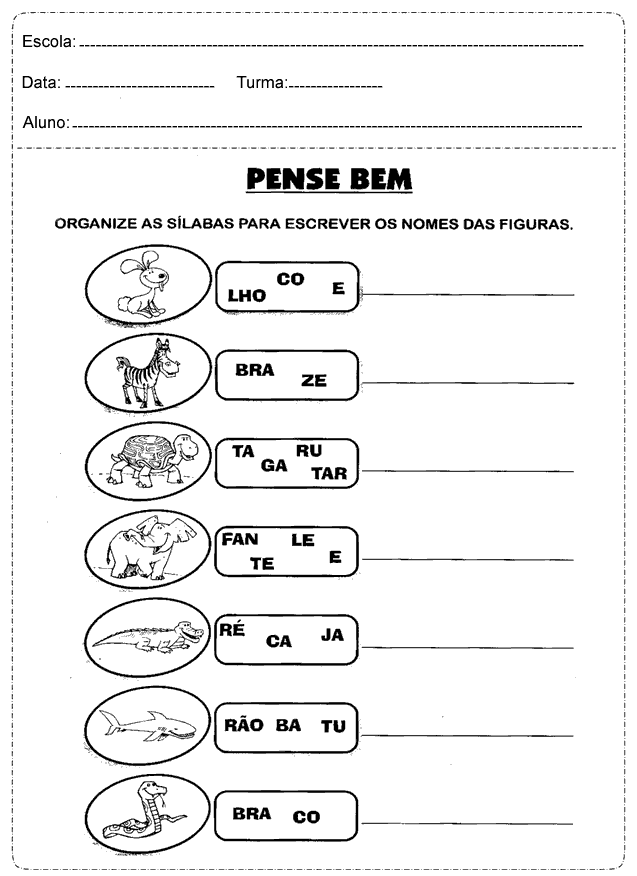 Atividades de Português 3 ano do Ensino Fundamental