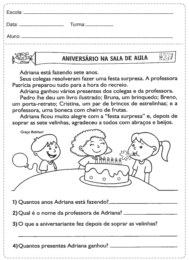 Atividades de Português 3 ano do Ensino Fundamental