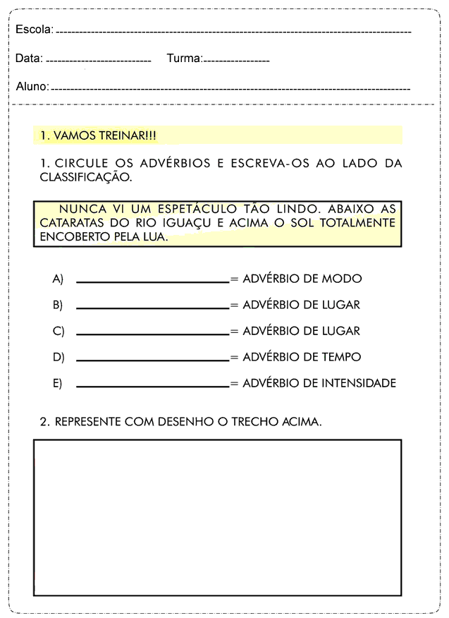 Atividades de Português 3 ano do Ensino Fundamental