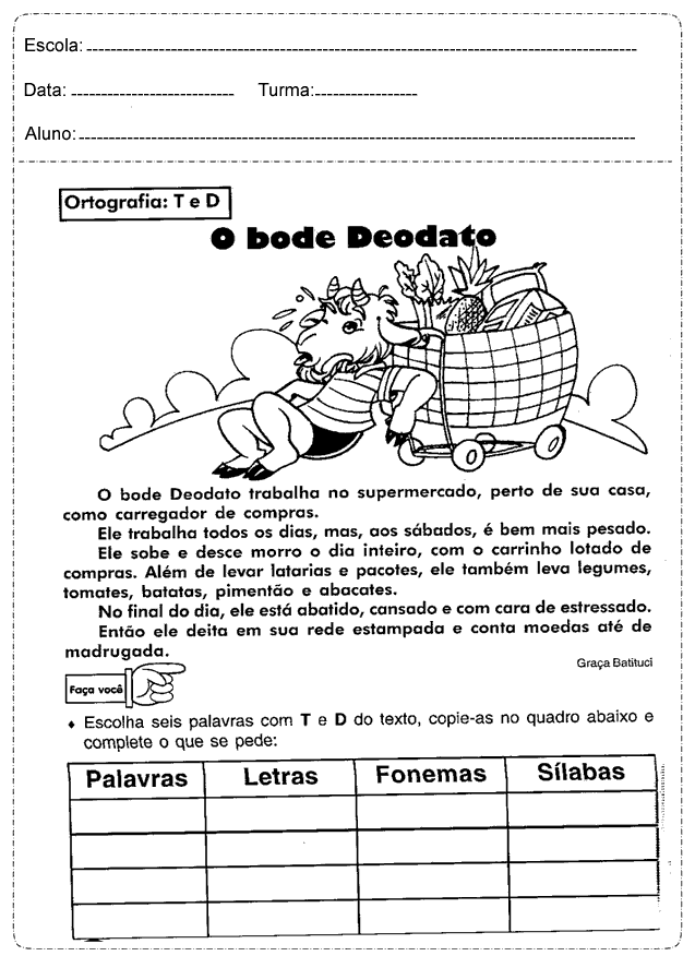 Atividades de Português 1º, 2º, 3º, 4º e 5º ano do Ensino Fundamental