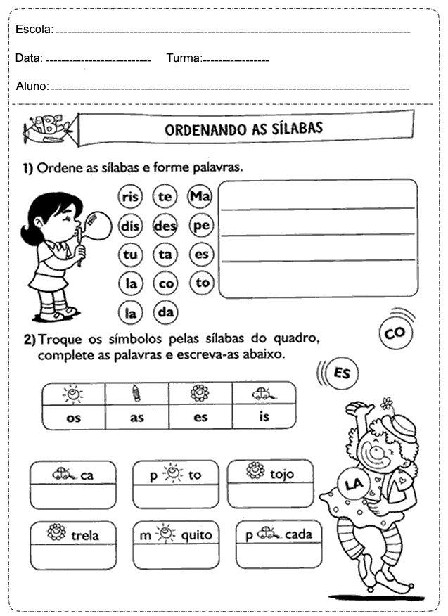 Atividades de português 2 ano do Ensino Fundamental 