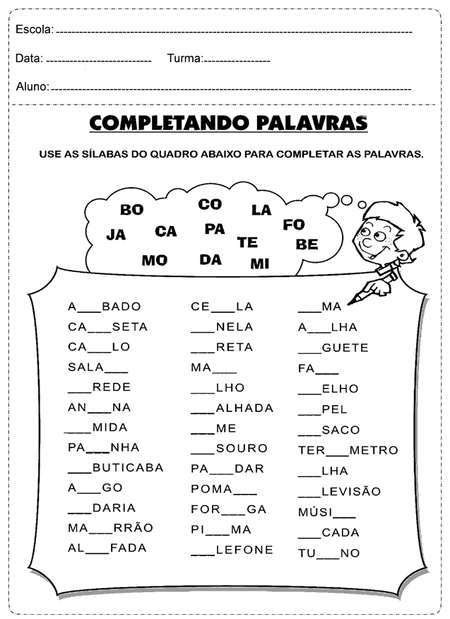 Atividades de Português 3 ano do Ensino Fundamental