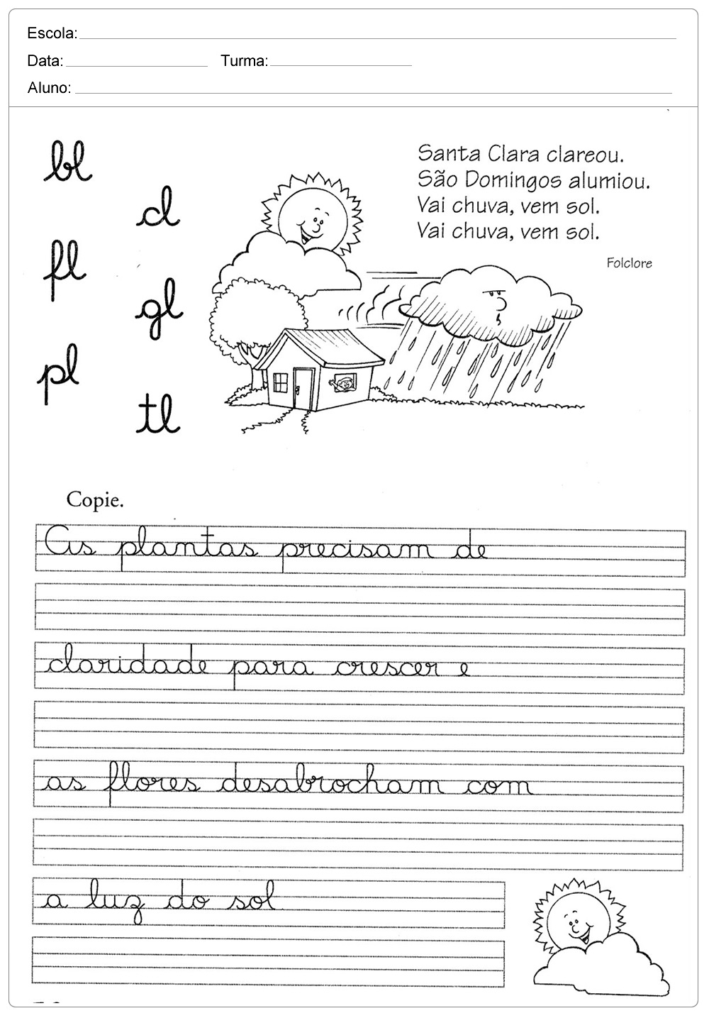 2º ANO PORTUGUÊS ORTOGRAFIA PALAVRAS COM BL CL FL GL PL TL 