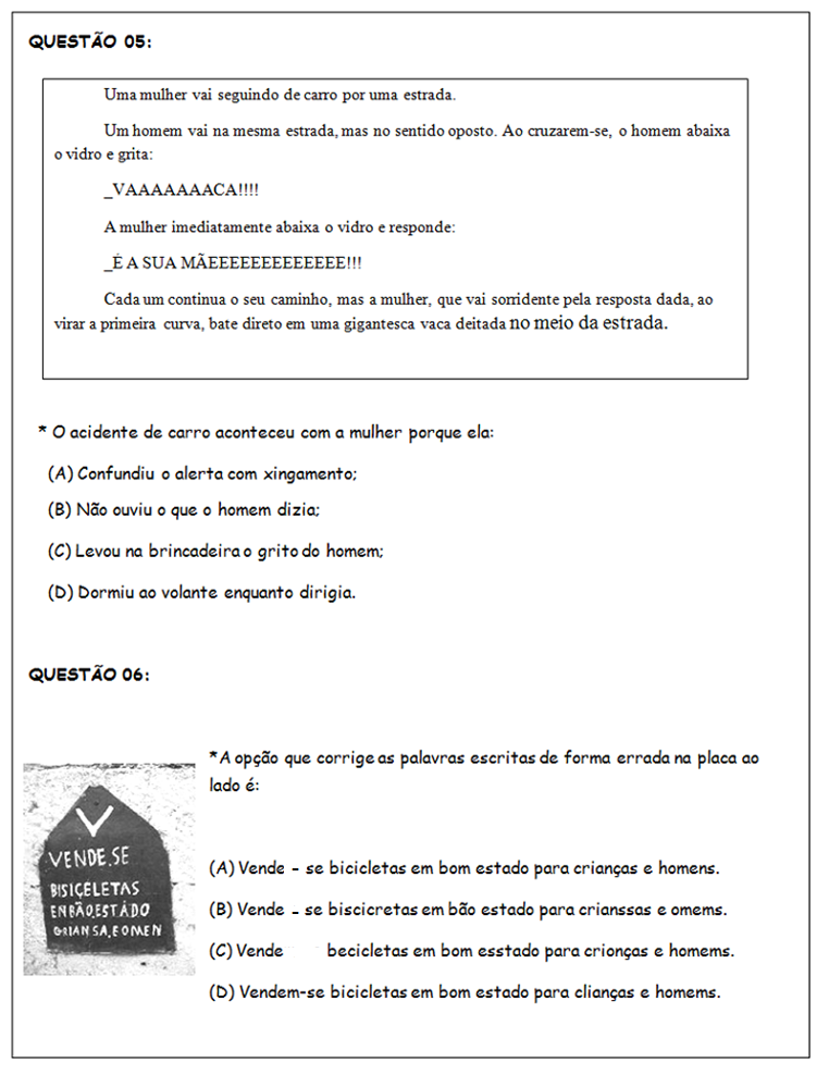 Atividades de português 5 ano do Ensino Fundamental - Para Imprimir