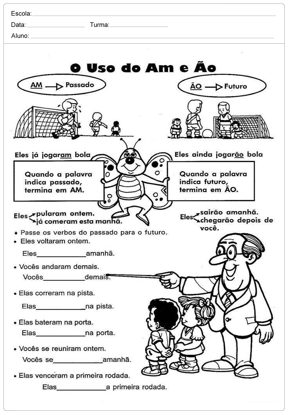 Atividades de Português 4º ano do Ensino Fundamental - Para Imprimir.