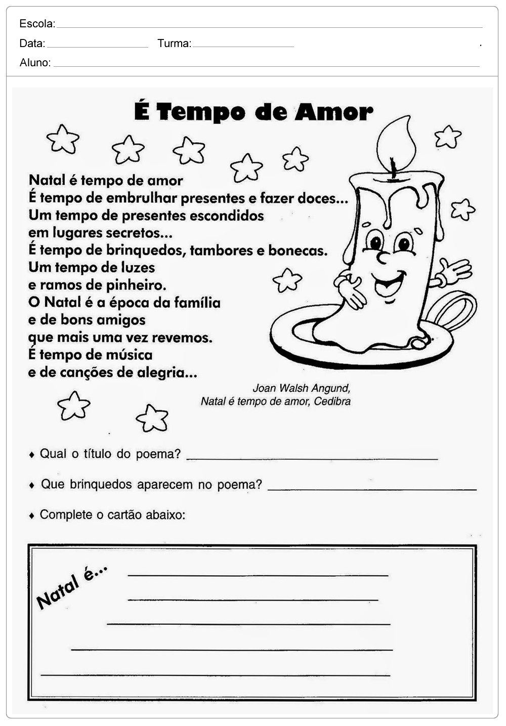 Atividades de interpretação de texto 2 ano imprimir: Ensino Fundamental.