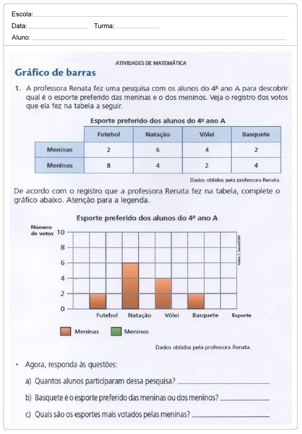 Atividades de Matemática 2 ano do Ensino Fundamental - Para Imprimir.