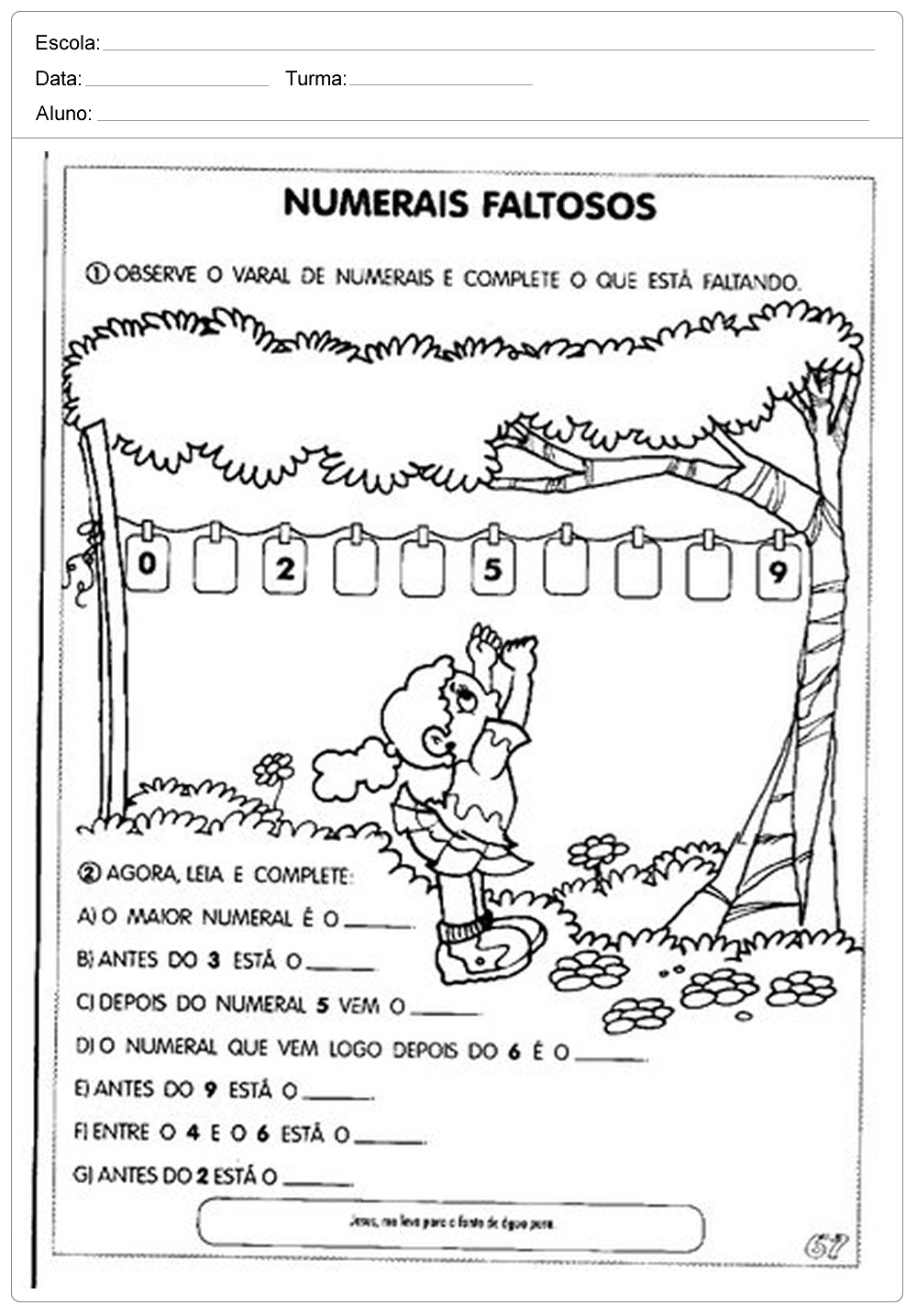 Atividades de Matemática 2 ano do Ensino Fundamental - Para Imprimir.