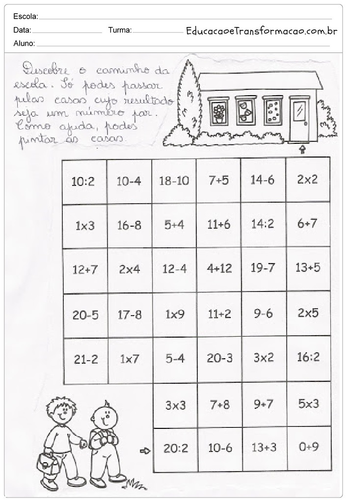 Atividades de Matemática 3 ano do Ensino Fundamental – Para Imprimir.