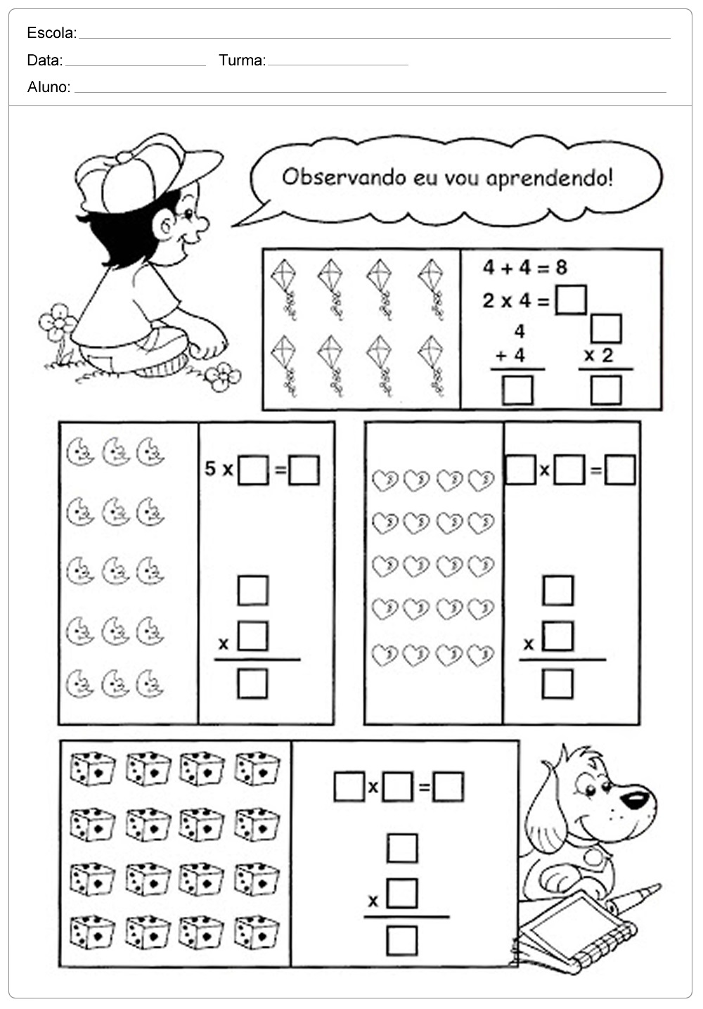 Atividades de Matemática 3 ano do Ensino Fundamental – Para Imprimir.