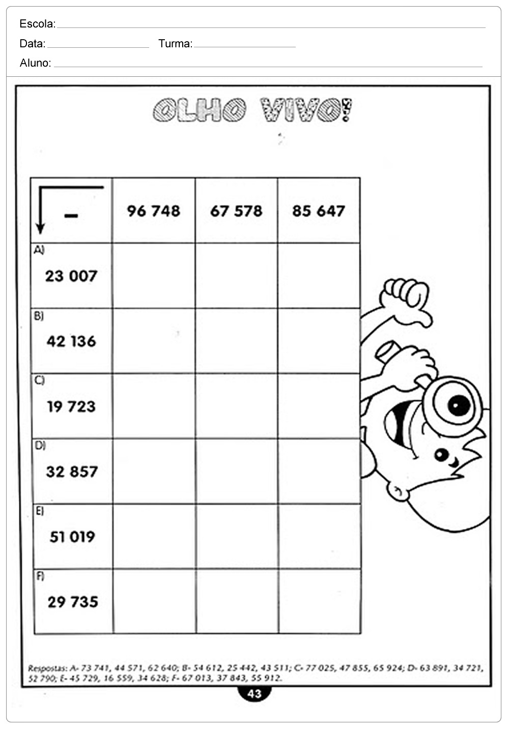 Atividades de Matemática para o 4º Ano em PDF - Twinkl