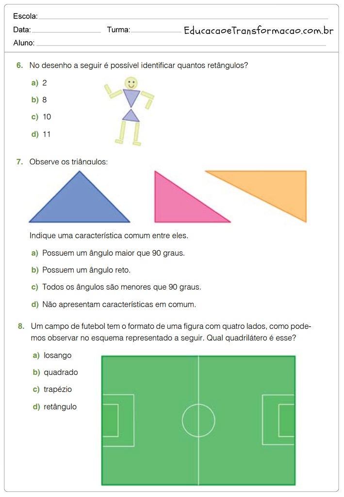 Atividades De Matematica 5 Ano Do Ensino Fundamental Para Imprimir