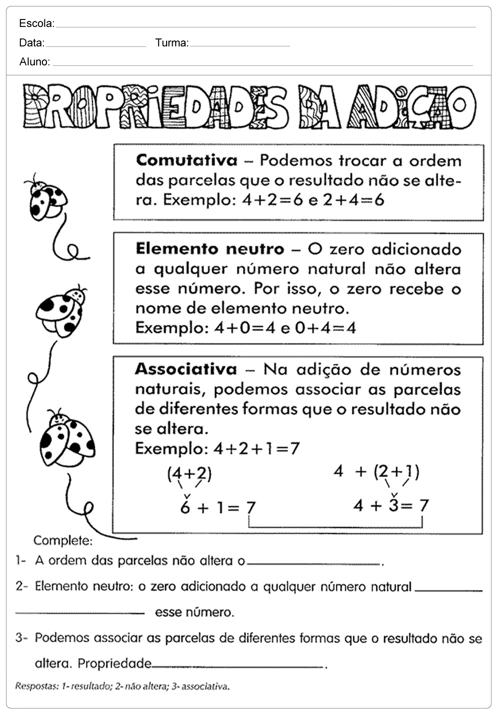 Atividades de Matemática 5 ano do Ensino Fundamental – Para Imprimir