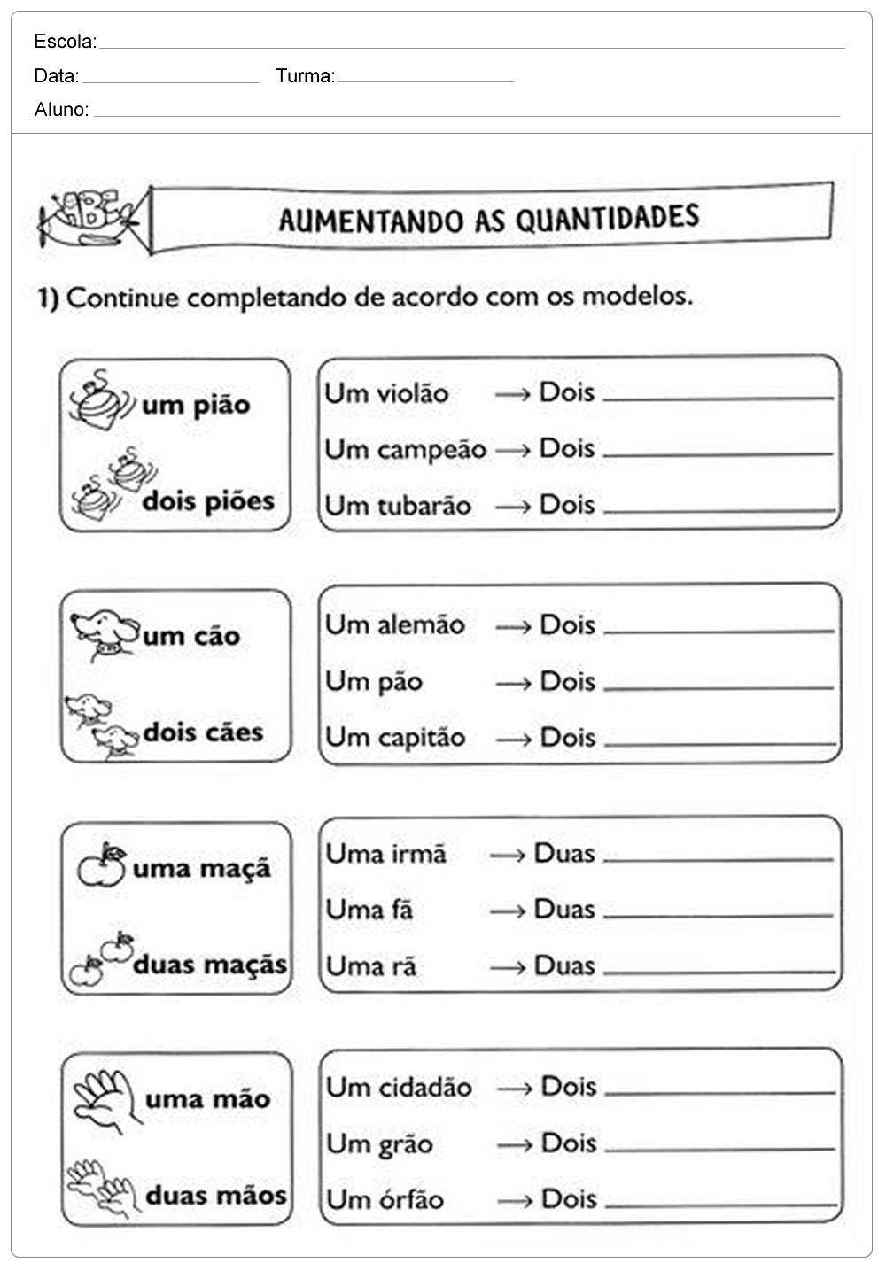 Atividades de português 2 ano do Ensino Fundamental 