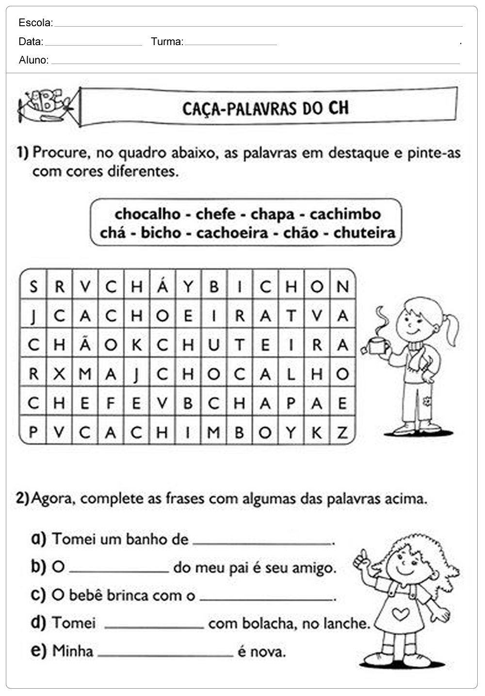 Atividades de Português 1º, 2º, 3º, 4º e 5º ano do Ensino Fundamental