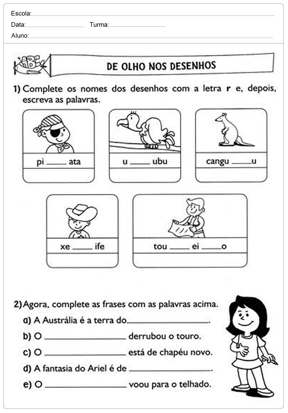 Atividades de português 2 ano do Ensino Fundamental 