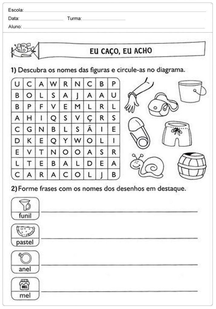 Atividades de Português para o 2 ano - Ensino Fundamental - Imprimir.