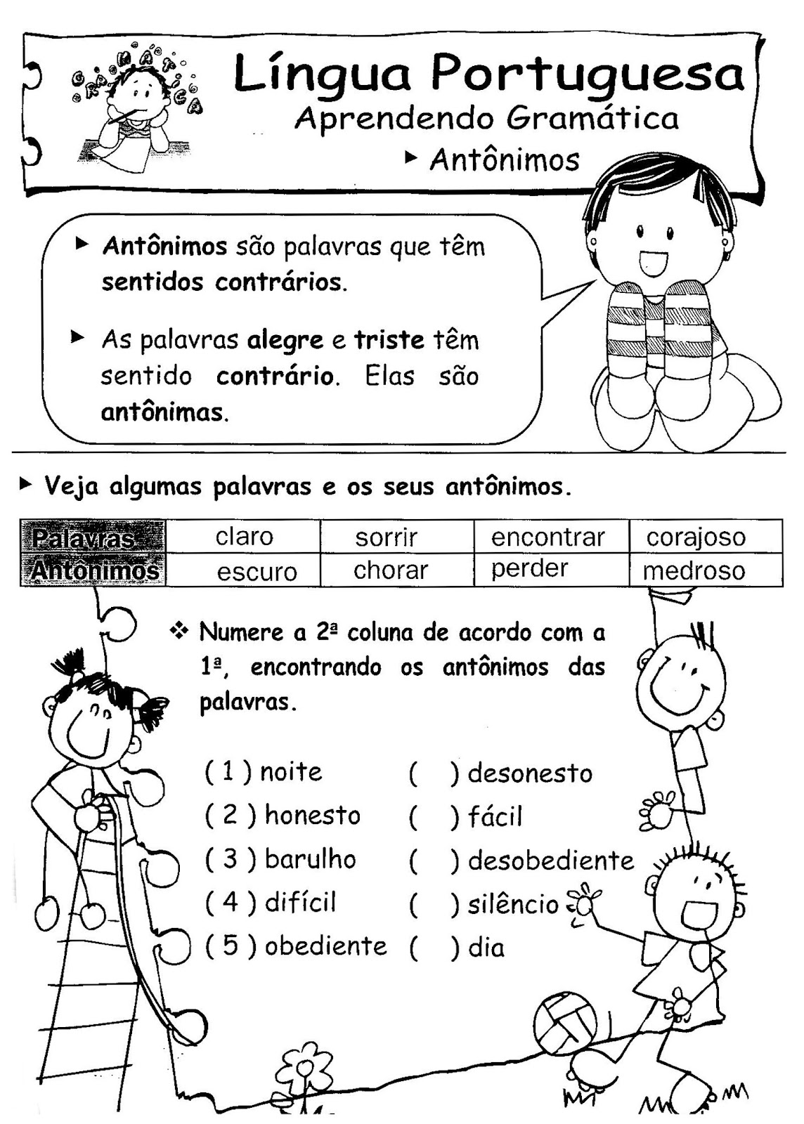 Atividades de Português 1º, 2º, 3º, 4º e 5º ano do Ensino Fundamental