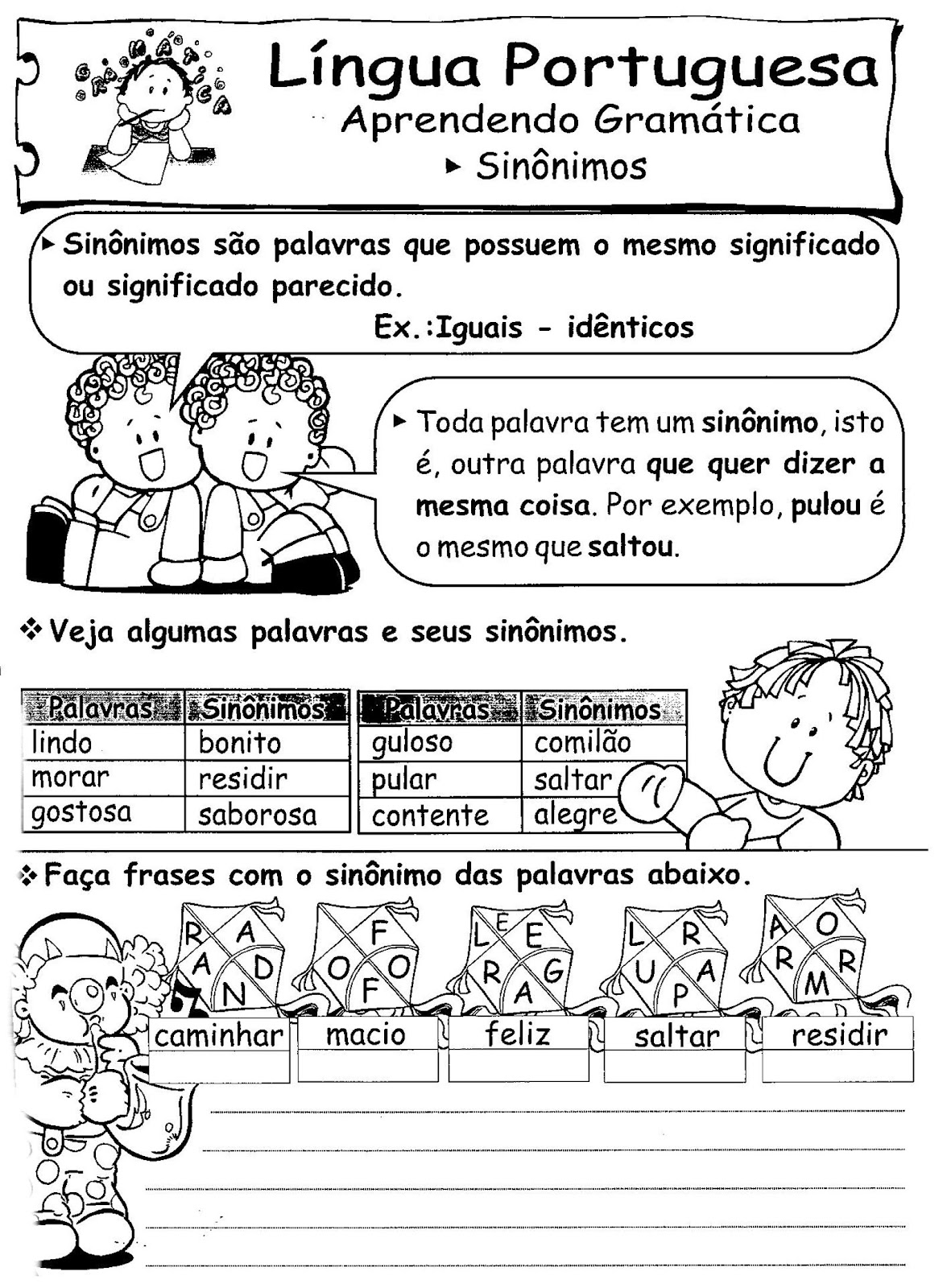 Atividades de Português 3 ano do Ensino Fundamental