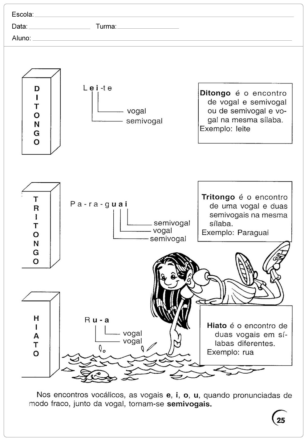 Atividades de Português 4º ano do Ensino Fundamental - Para Imprimir.