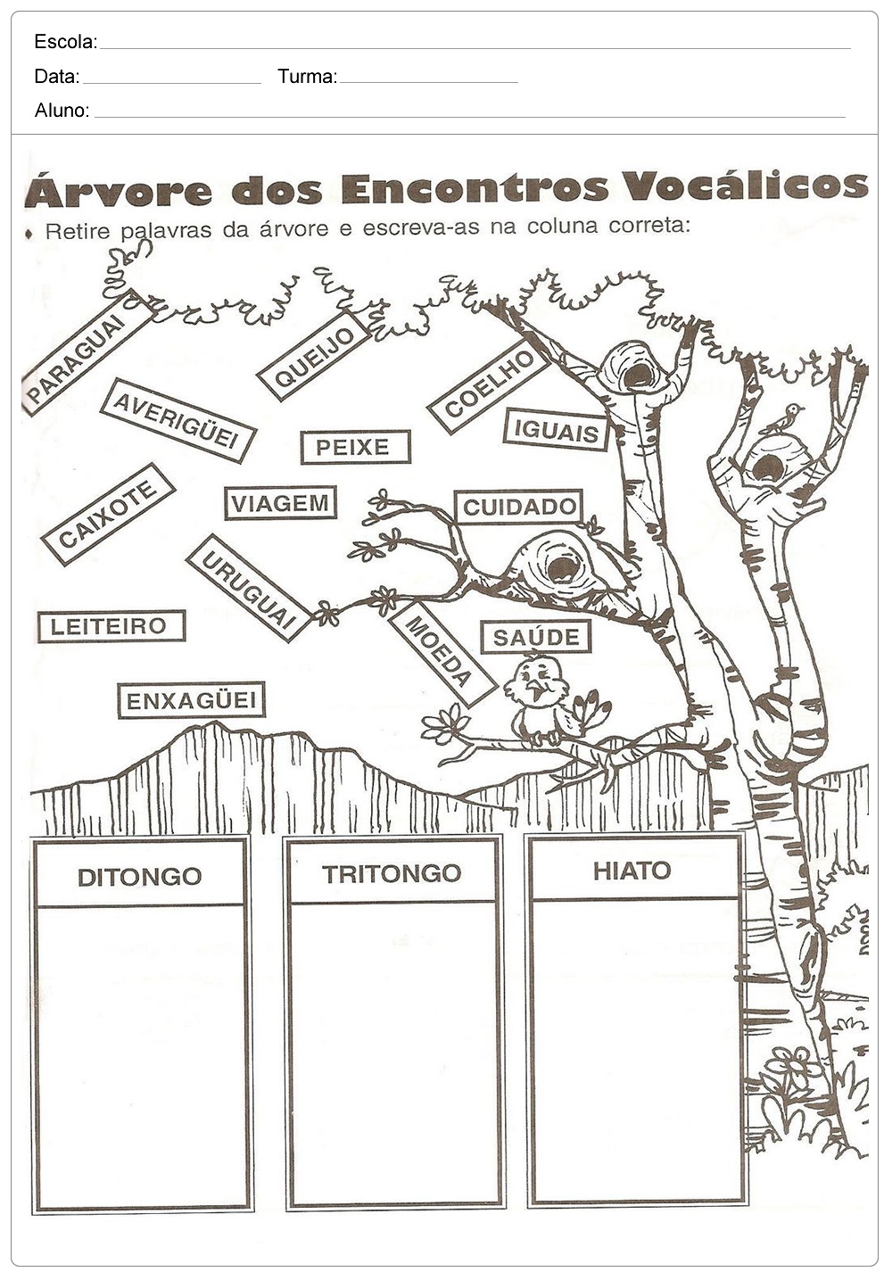 Atividades de Português 4º ano do Ensino Fundamental - Para Imprimir.