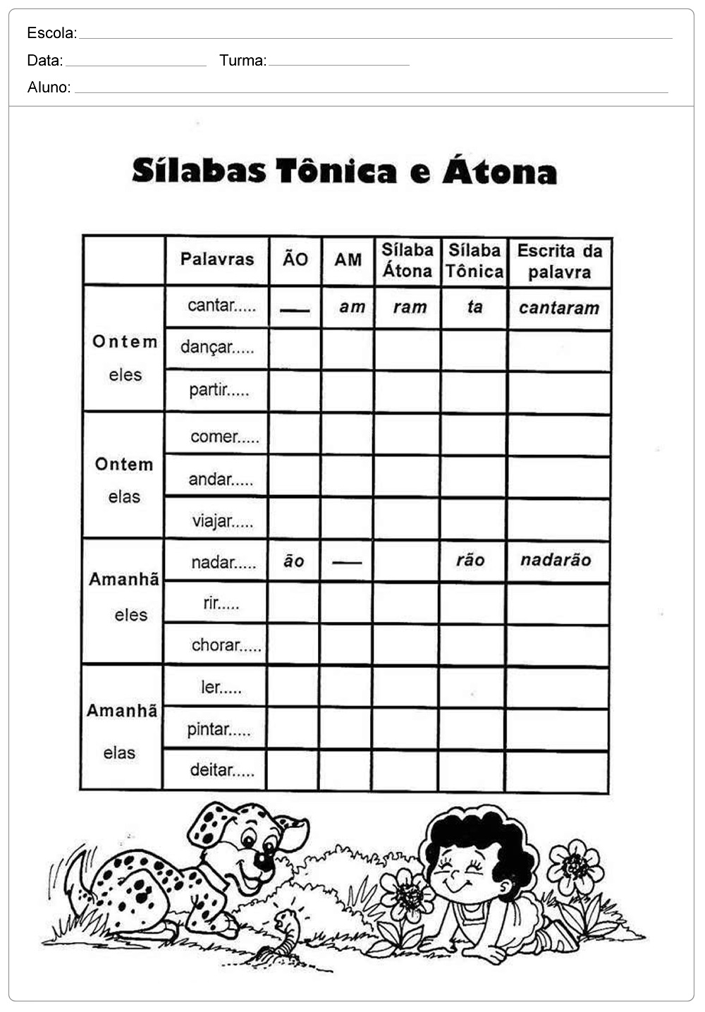 Atividades de Português 1º, 2º, 3º, 4º e 5º ano do Ensino Fundamental