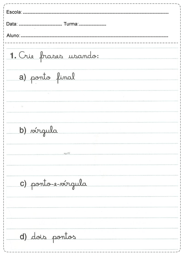 Atividades de português 5 ano do Ensino Fundamental - Para Imprimir