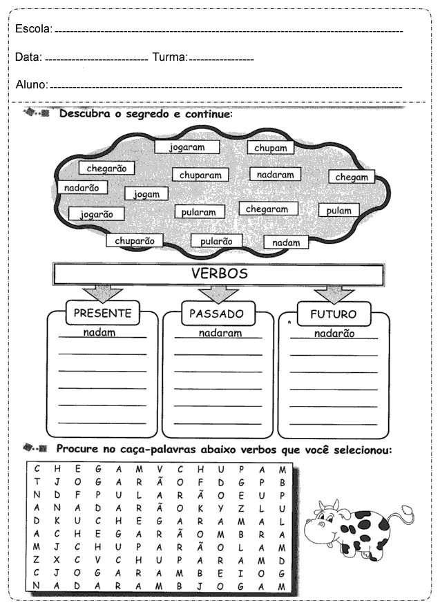 Atividades de português 5 ano do Ensino Fundamental - Para Imprimir