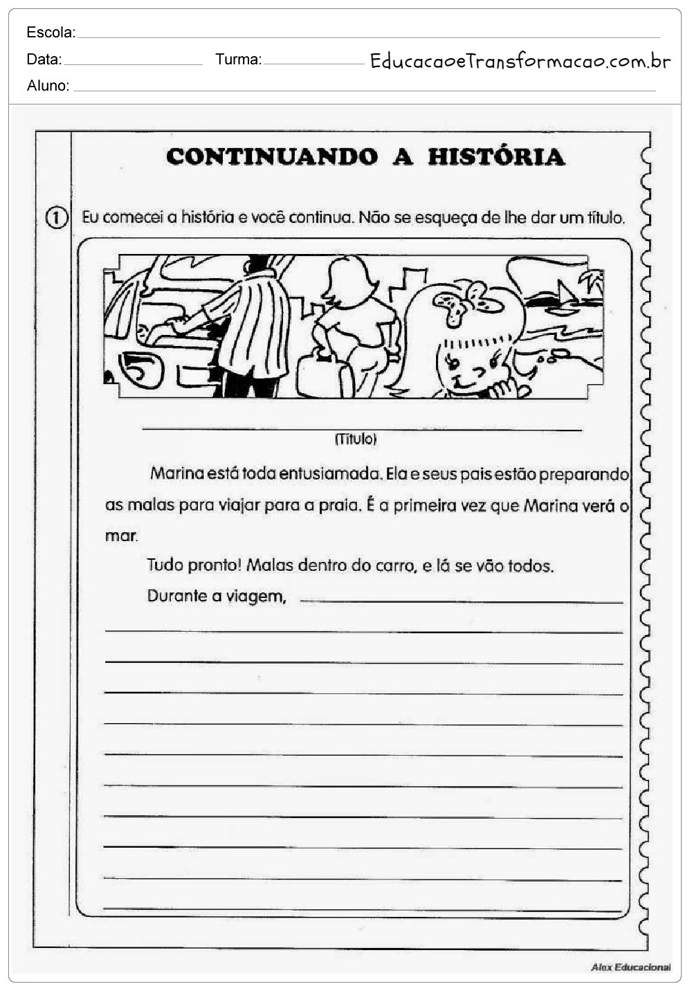 Atividades de Produção de Texto 4 ano - Para Imprimir - Series Iniciais.