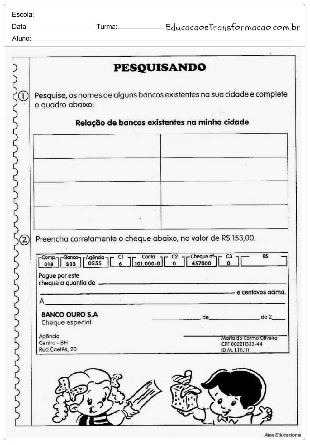 Atividades de Produção de Texto 4 ano - Para Imprimir 