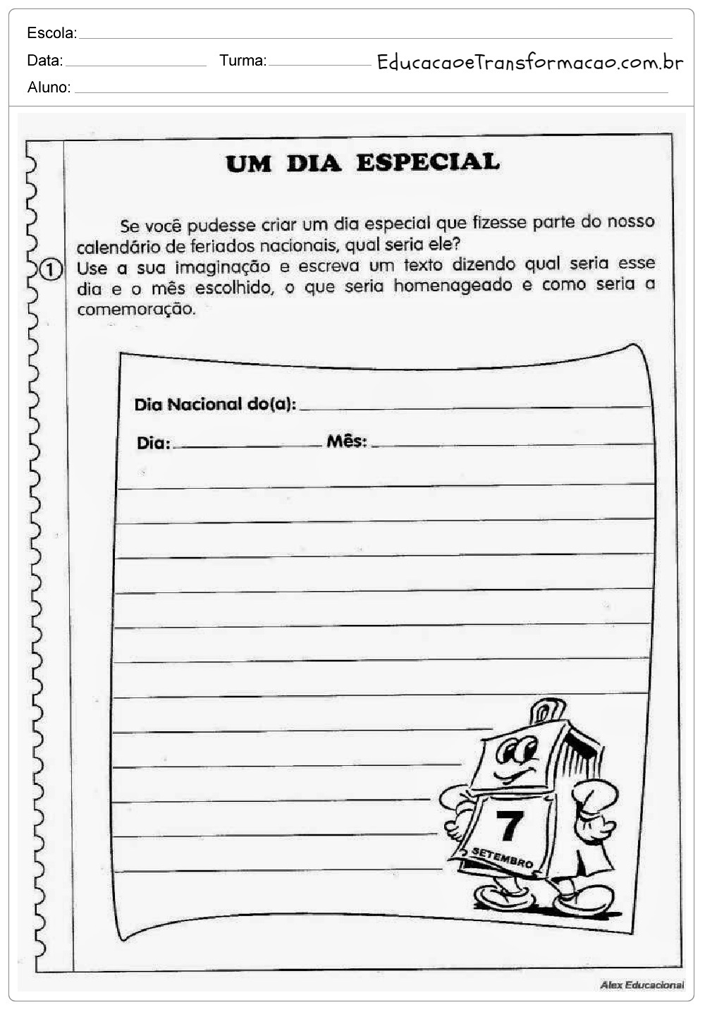 Atividades de Produção de Texto 4 ano - Para Imprimir - Series Iniciais.