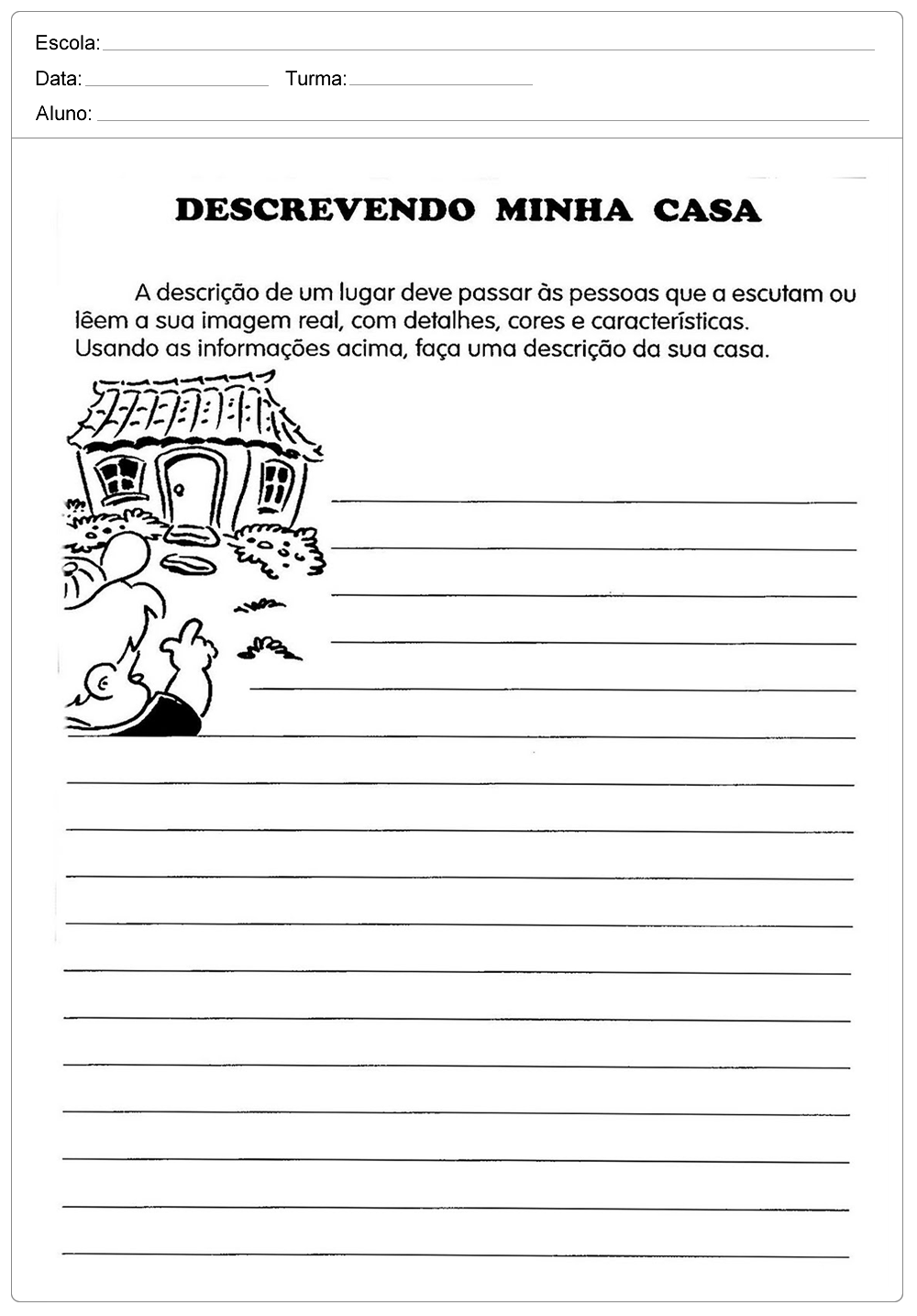 Atividades de Produção de texto 3 ano - Para Imprimir 