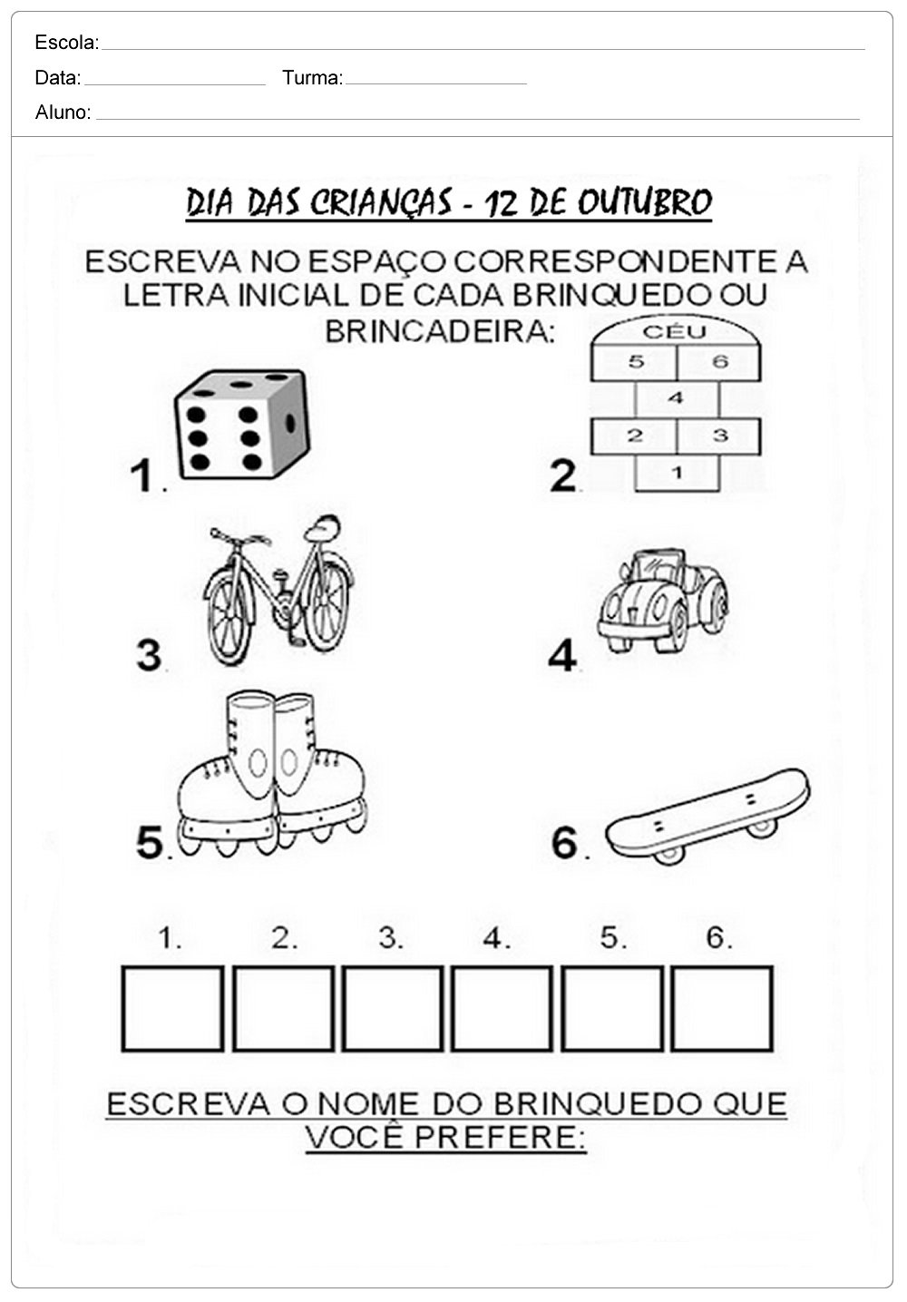 Atividades Dia Das Crianças Para Imprimir Educação E Transformação