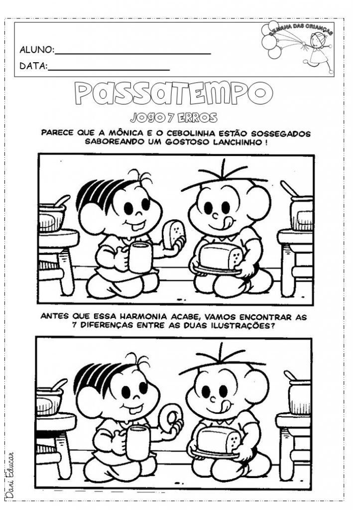 Atividades Para Crianca De 7 Anos Atividades Dia das Crianças: Jogo dos 7 Erros. – Educação e Transformação