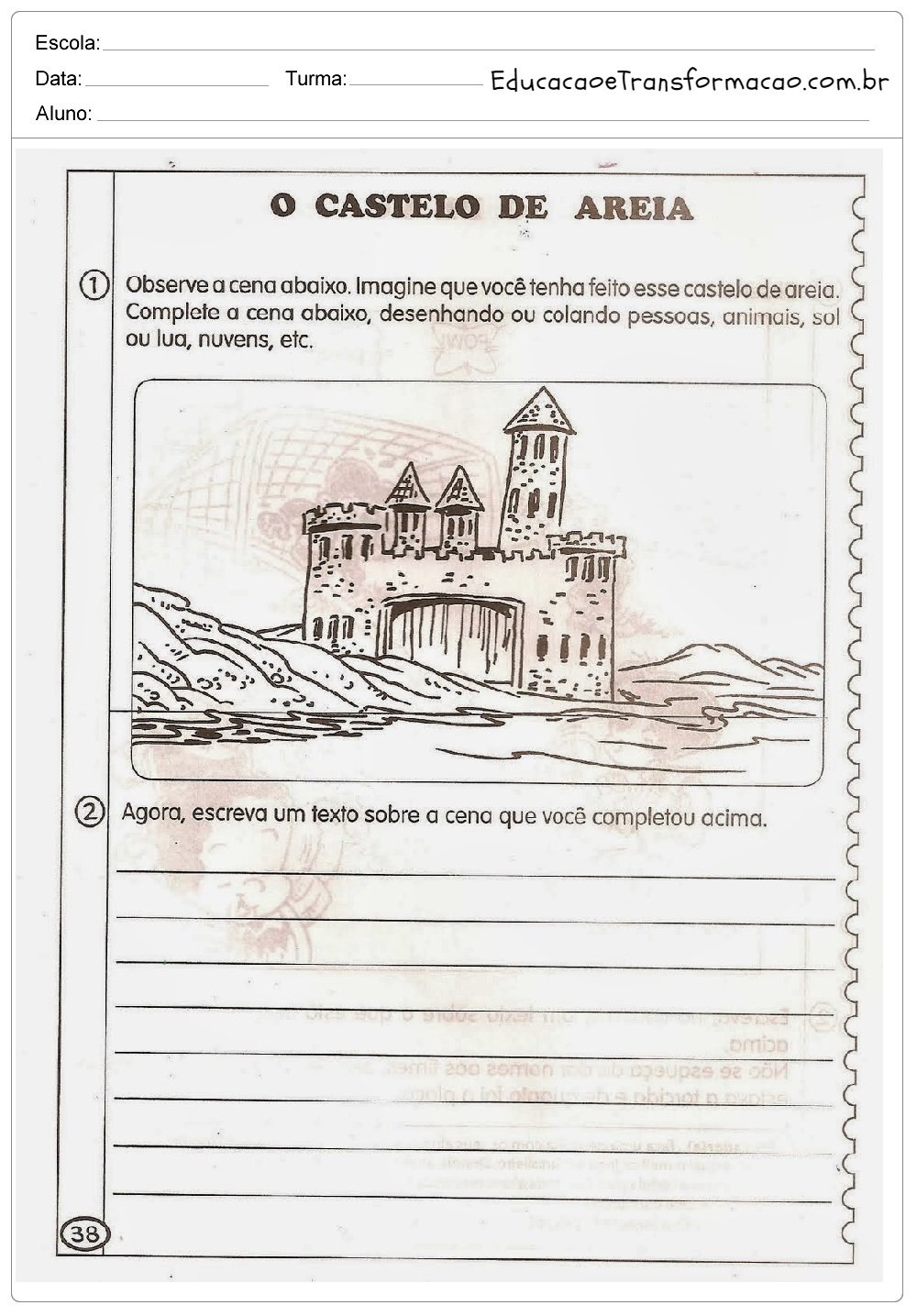 Atividades de Produção de texto 5 ano - Para Imprimir - Series Iniciais.