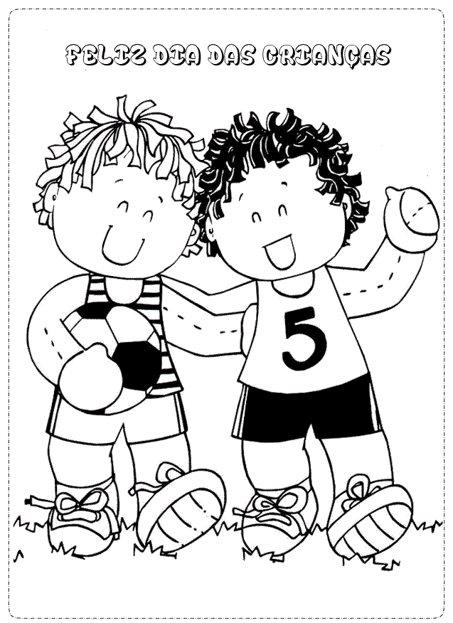 desenhos dia das crianças para imprimir e colorir atividades