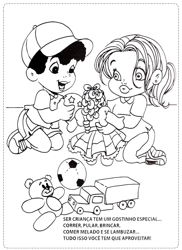 Desenhos para colorir com o tema POP IT e Dia das Crianças - Professora  Carolina Palhas