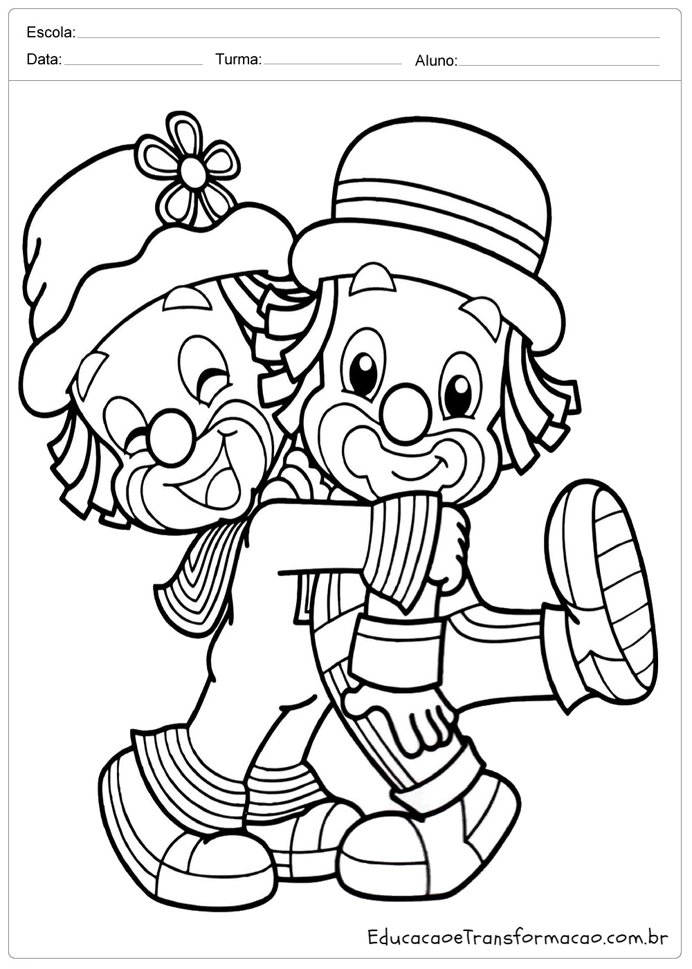 Desenhos Dia das Crianças para imprimir e colorir - Atividades.