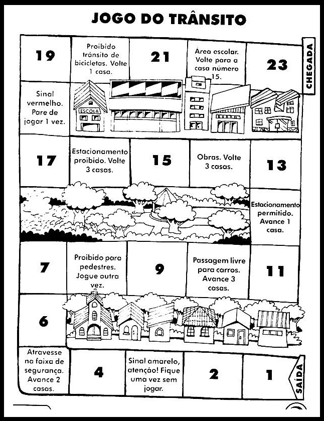 Atividades Semana do Trânsito para imprimir.