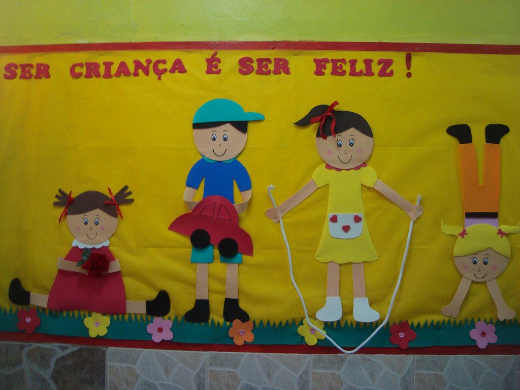 Painéis e Murais para o Dia das Crianças com moldes para imprimir.