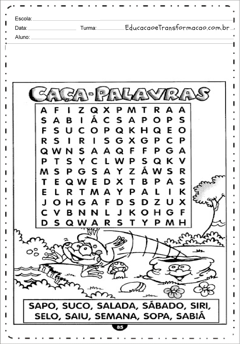 Pin em Caça-palavras