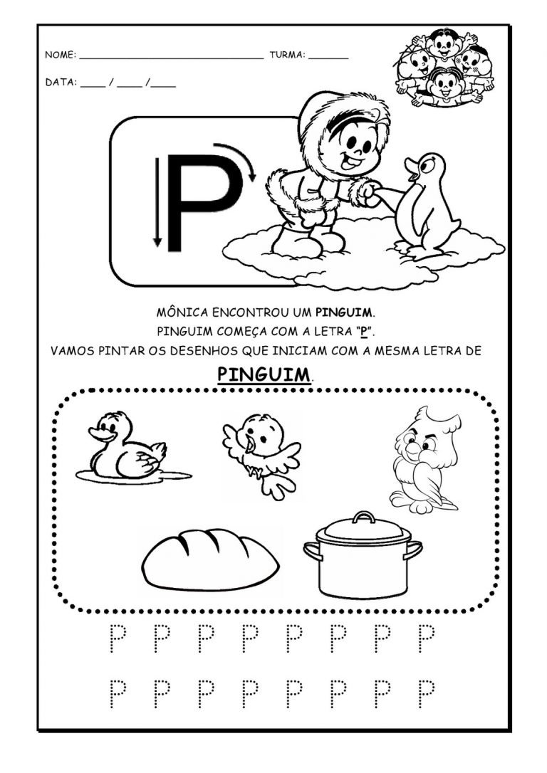 Atividades de Alfabetização para imprimir - Letra P – Educação e ...