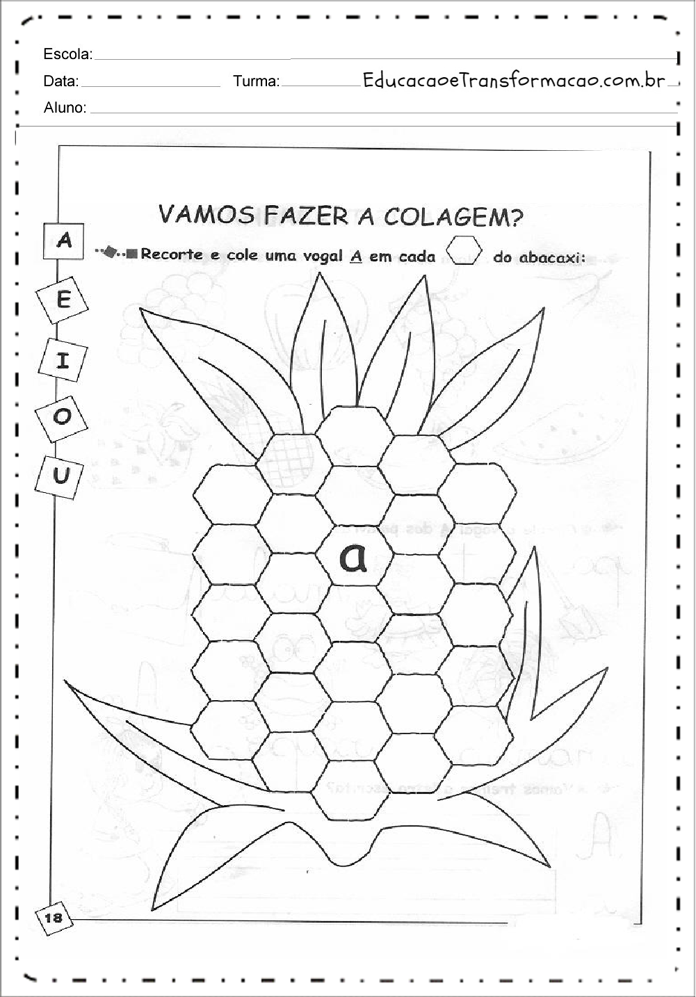 Atividades de Alfabetização Educativas para imprimir gratuitamente.