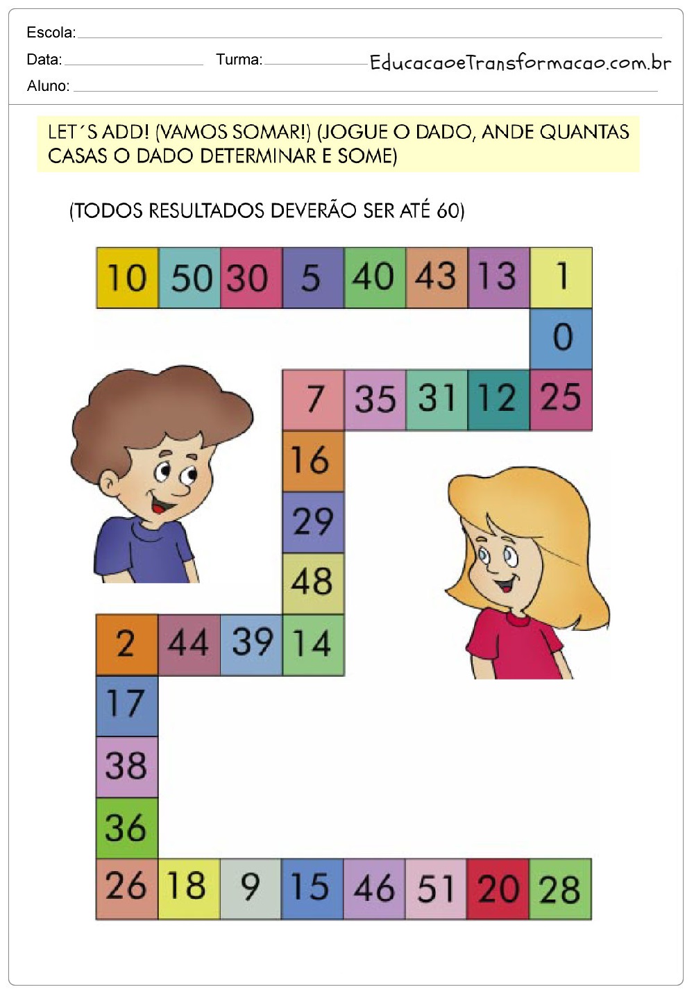 Atividades de Inglês 4 ano do Ensino Fundamental - Para Imprimir.