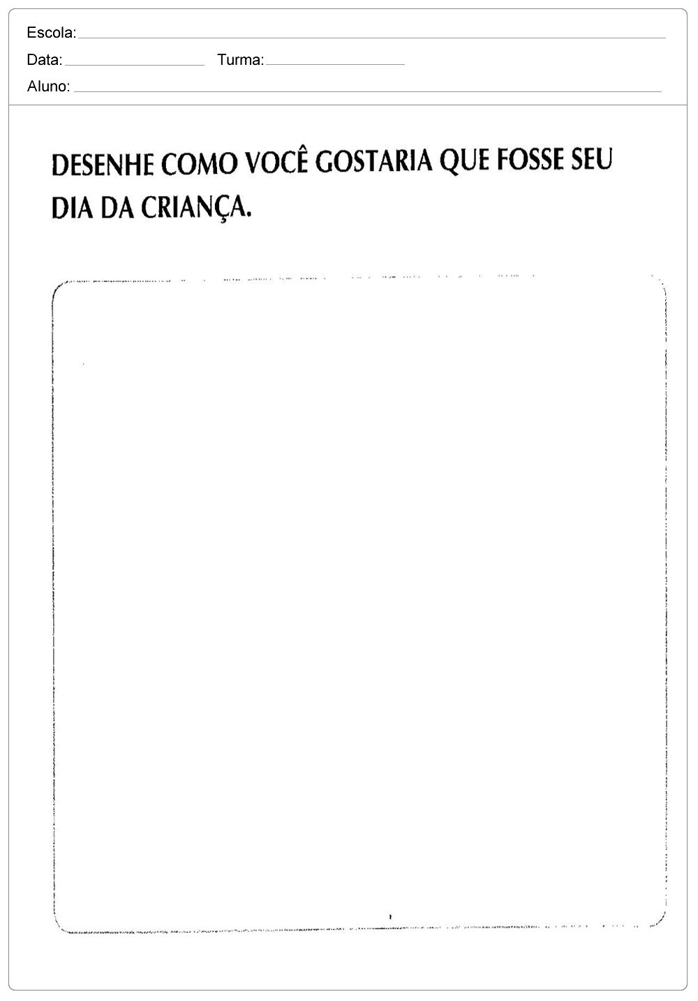 Sequência de Atividades Dia das Crianças para imprimir - 12 de Outubro.