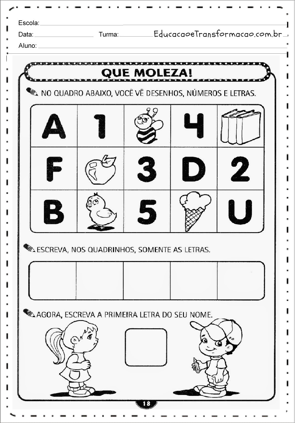 Atividades para Educação Infantil para imprimir - Atividades Educativas.