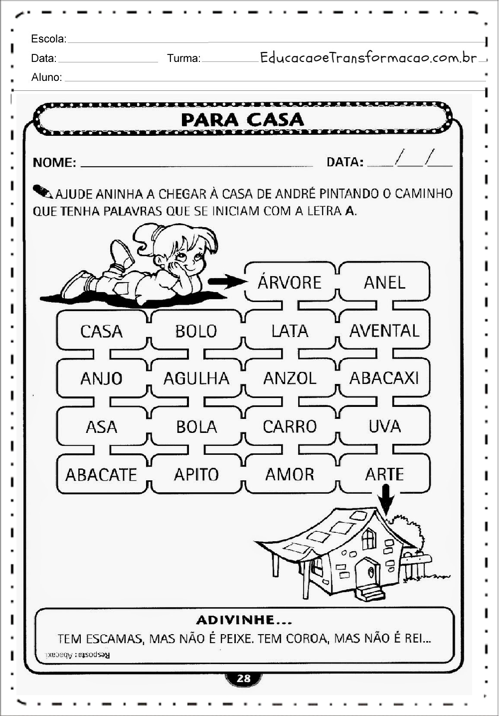 Atividades para Educação Infantil para imprimir - Atividades Educativas.